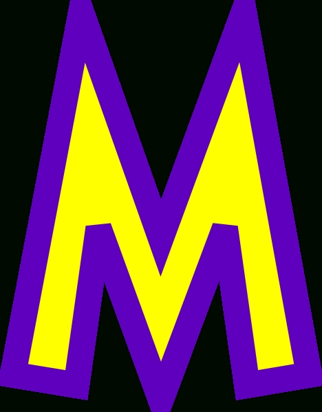 468x599 Letter Mm Clipart
