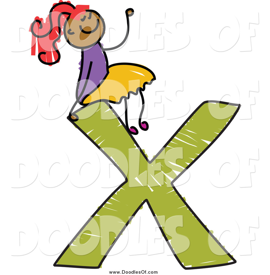 1024x1044 Vector Clipart Of A Doodled Red Haired Black Girl Seitting On Top