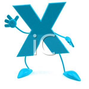 300x300 Waving Blue Letter X