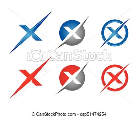 450x380 X Letter Logo Template Vector Icon Design Clipart Vector