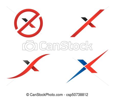 450x380 X Letter Logo Template Vector Icon Design Vector Clip Art
