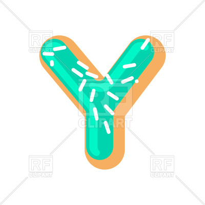 400x400 Letter Y Donut Font Royalty Free Vector Clip Art Image
