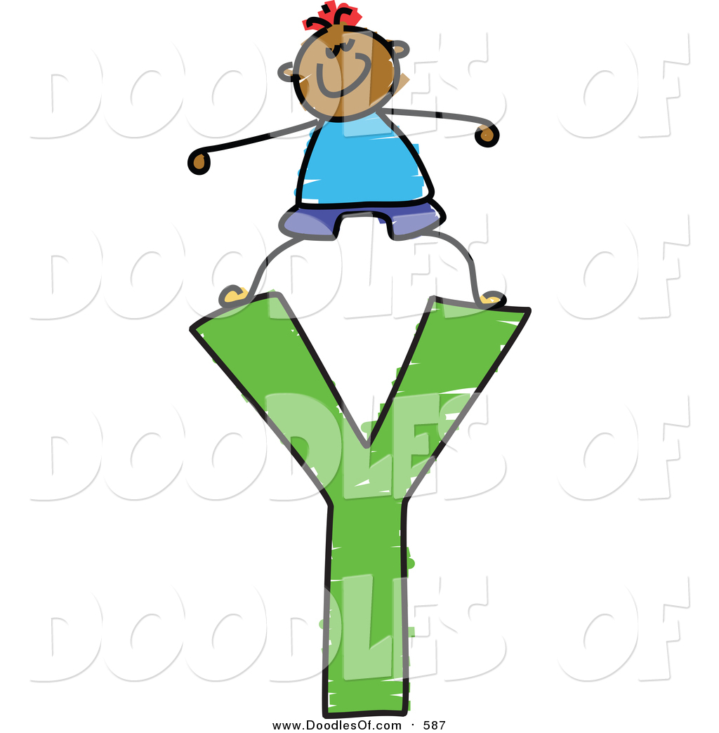 1024x1044 Vector Clipart Of A Doodled Happy Black Boy Standing On A Capital