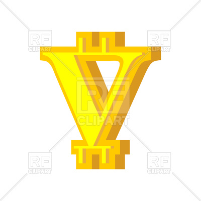 400x400 Y Letter Made Of Bitcoin Font Royalty Free Vector Clip Art Image