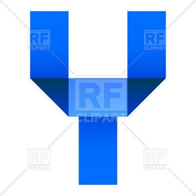 400x400 Alphabet Of Folded Paper Letter Y Royalty Free Vector Clip Art