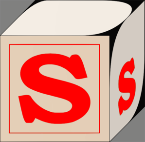 298x291 Letter S Block Red Clip Art