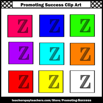 350x350 Letter Z Clipart, Alphabet Clip Art, Sps By Promoting Success Tpt
