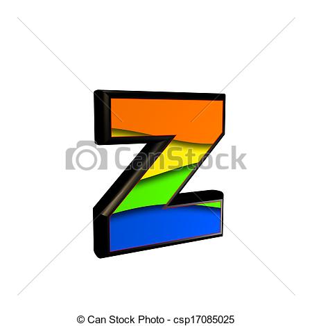 450x470 Letter With Rainbow Texture