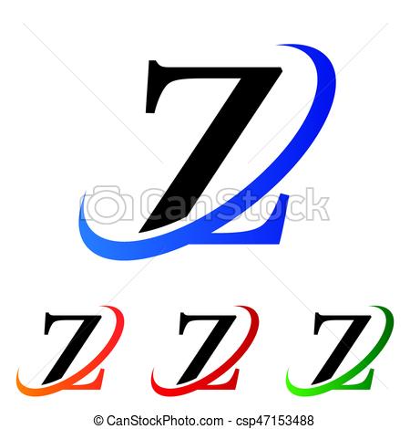 450x470 Simple Initial Letter Z Swoosh Logo Vector.