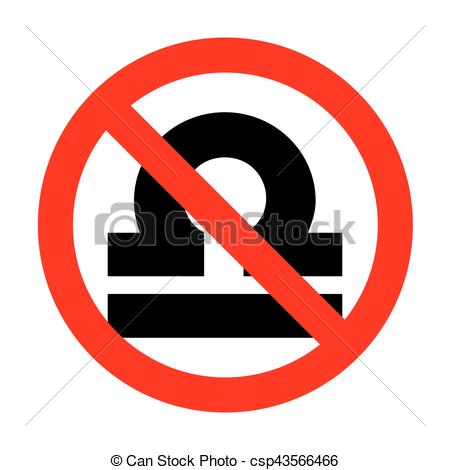 450x470 No Libra Sign Illustration. Clip Art Vector