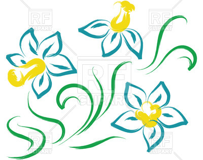 400x316 Still Life With Blue Flowers