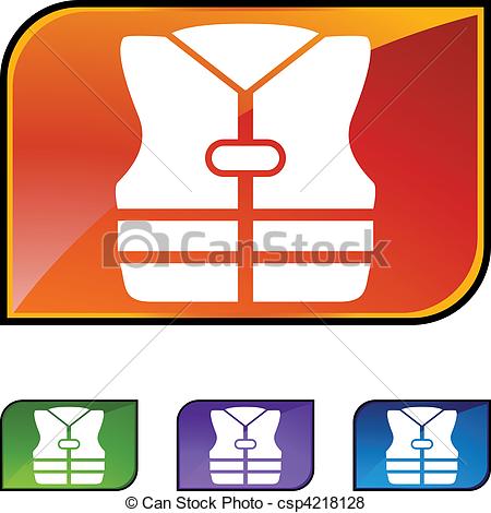 450x470 Life Jacket Web Icon Vector
