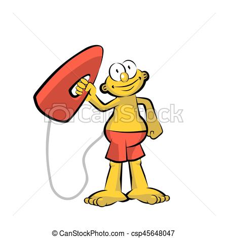 450x470 Lifeguard Isolated White Background. Baywatch Isolated