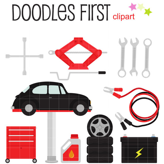 570x570 Auto Repair Shop Clip Art For Scrapbooking Card Making Cupcake