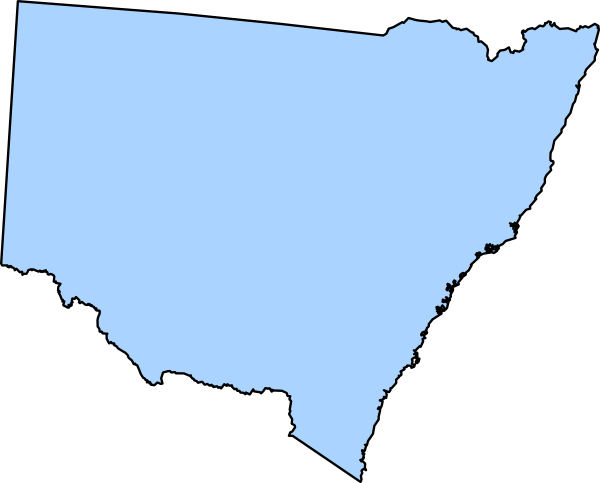 600x483 Map Nsw Light Blue Clip Art