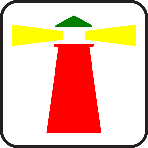 600x600 Moroccan Red Lighthouse Clip Art