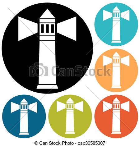 450x470 Lighthouse Icon Vector Clipart