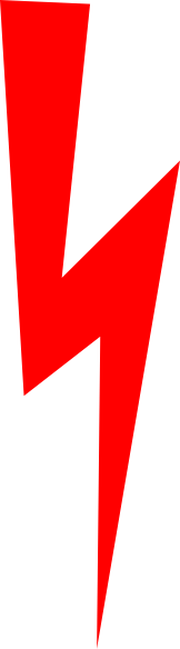 162x584 Red Lightning Bolt Clipart