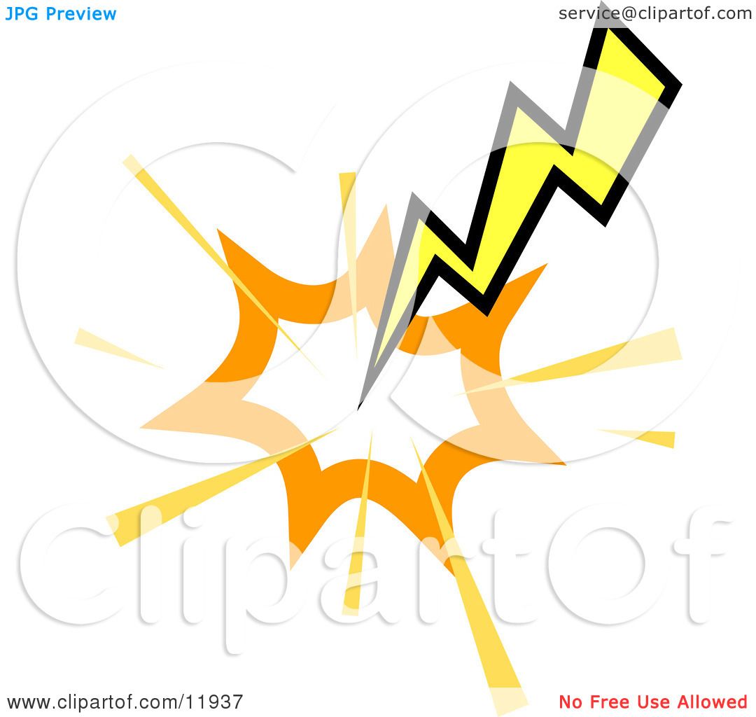 1080x1024 Striking Lightning Bolt Clipart Illustration By