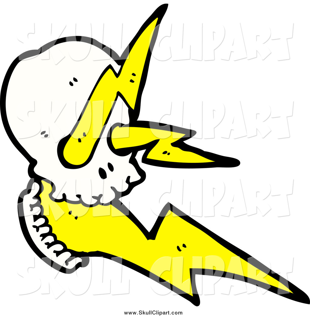 1024x1044 Vector Clip Art Of A Skull With Lightning Shooting From His Eyes