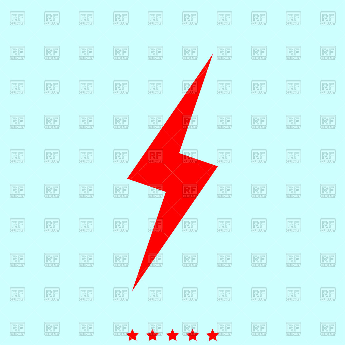 1200x1200 Lightning Red Icon Royalty Free Vector Clip Art Image