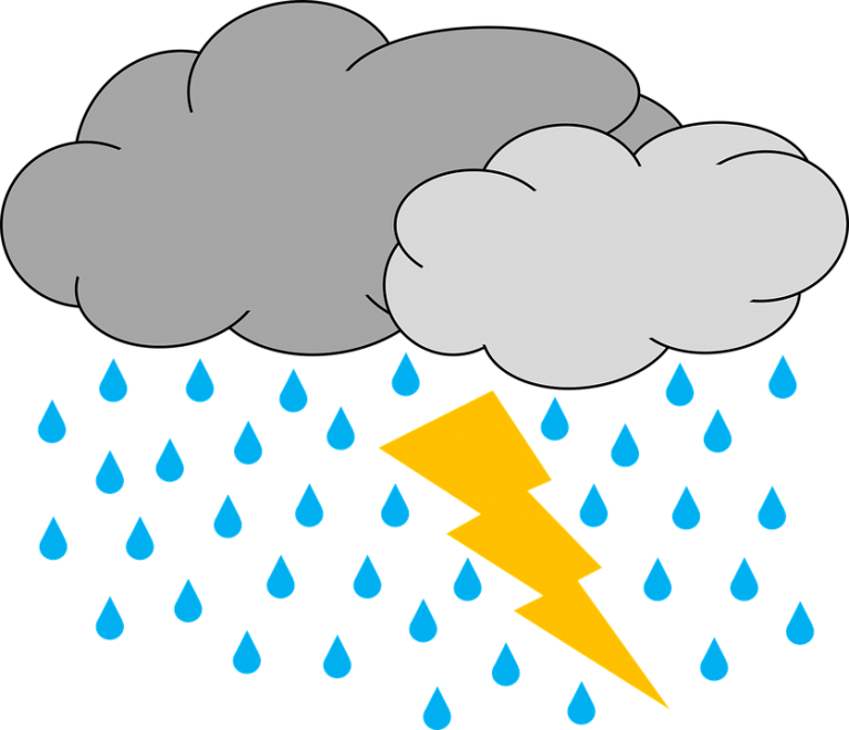 768x661 Thunderclouds And Lightning Clipart