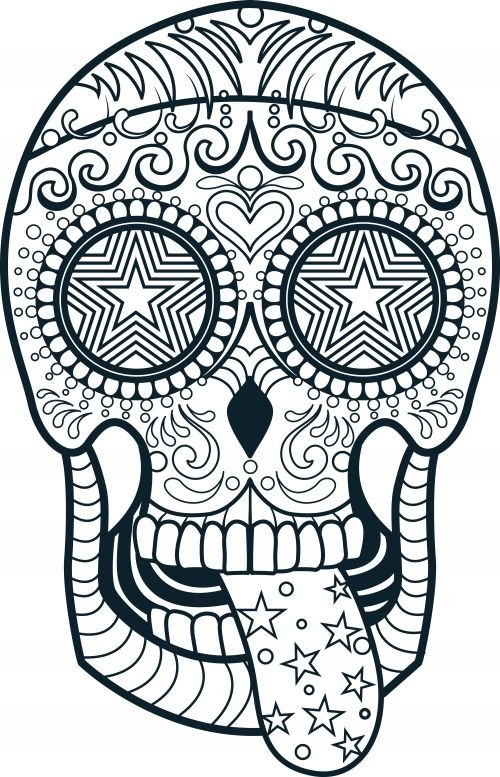 500x777 Skull Coloring Pages Printable 9