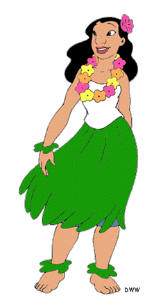 222x431 Clip Art Animated Hula Dancers Clipart
