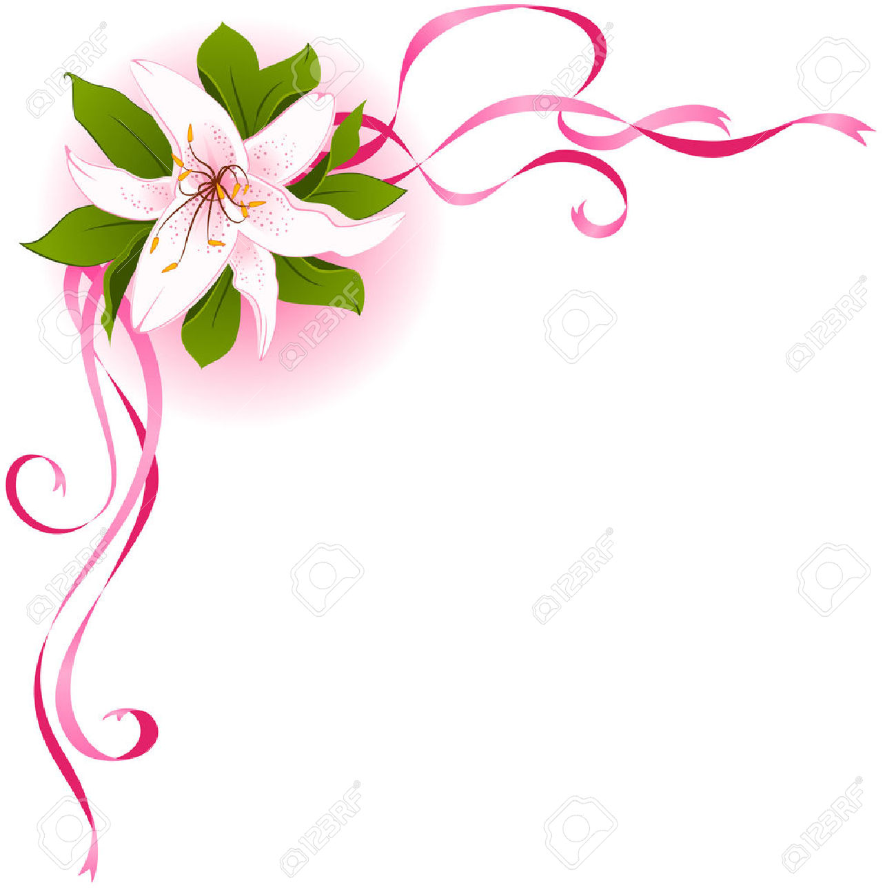 1300x1300 Lily Clipart Frame