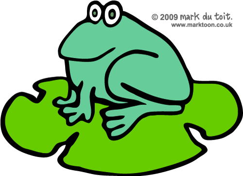 500x362 Image Of Frog On Lily Pad Clipart