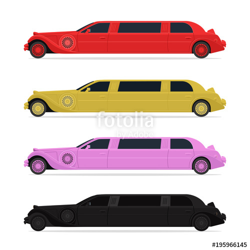500x500 Limousine In Four Different Colors (Red, Gold, Pink, Black