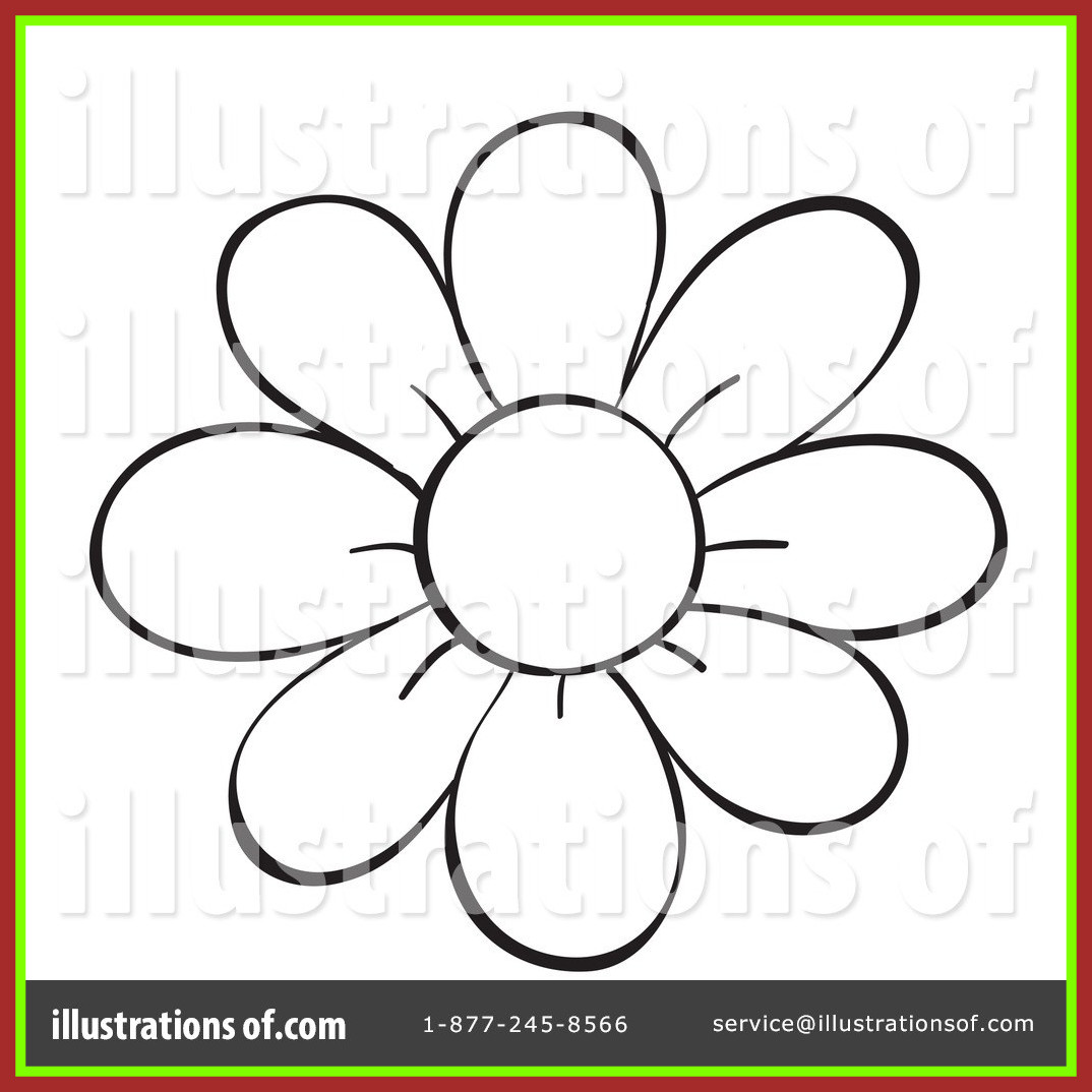 1074x1074 Marvelous Flower Line Drawing Clip Art At Getdrawings For Picture