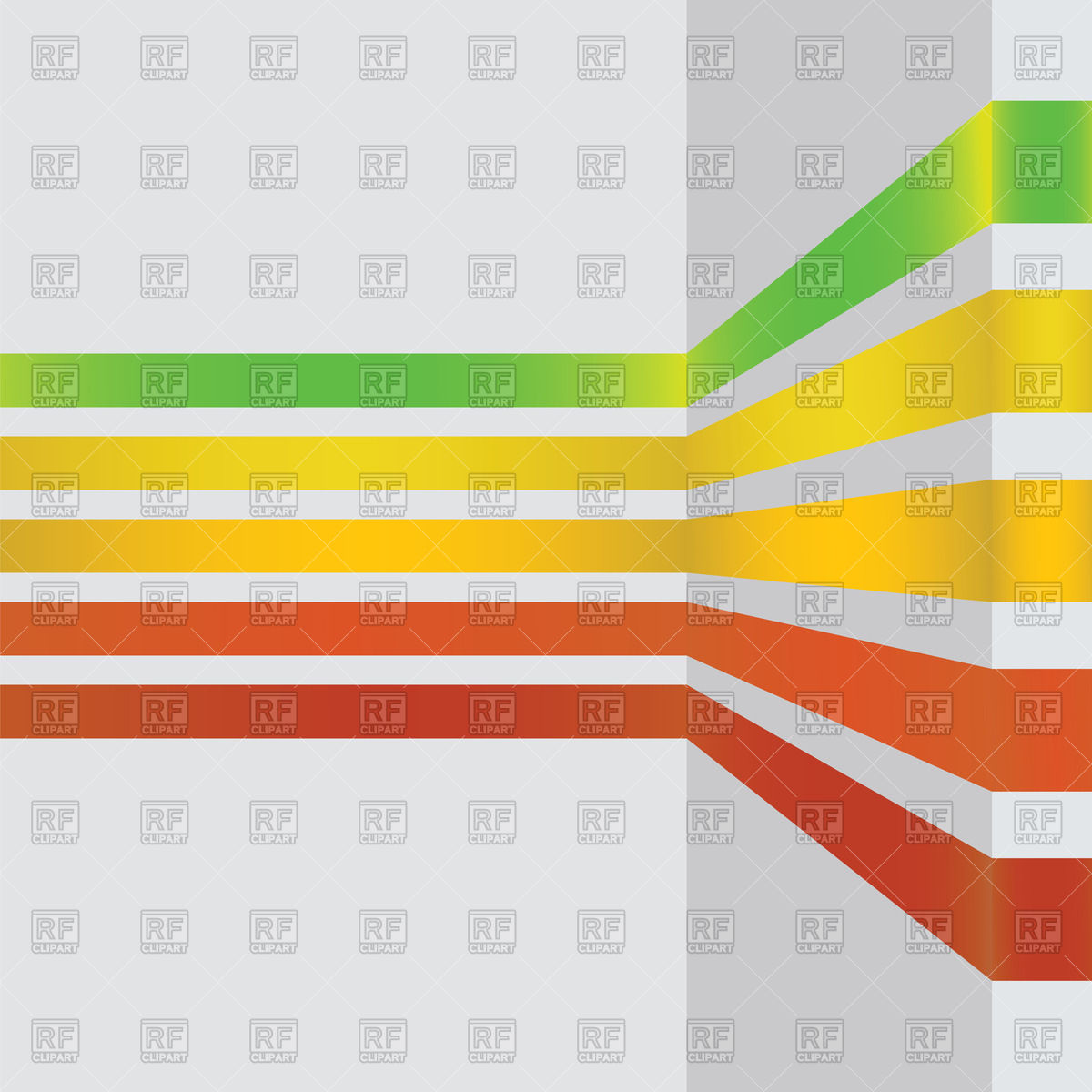 1200x1200 Bent Colored Lines On White Wall Royalty Free Vector Clip Art