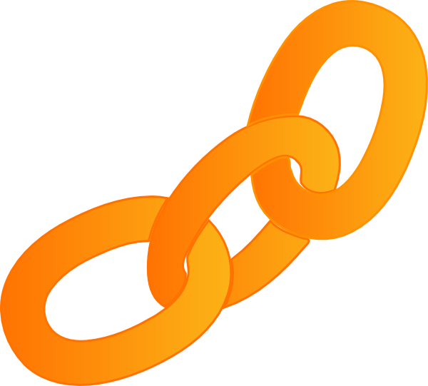 600x541 Orange Link (No Outline) Clip Art