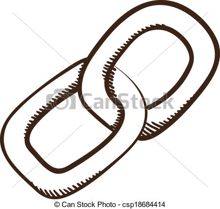450x428 Strong Link Chain Symbol. Isolated Sketch Icon Pictogram