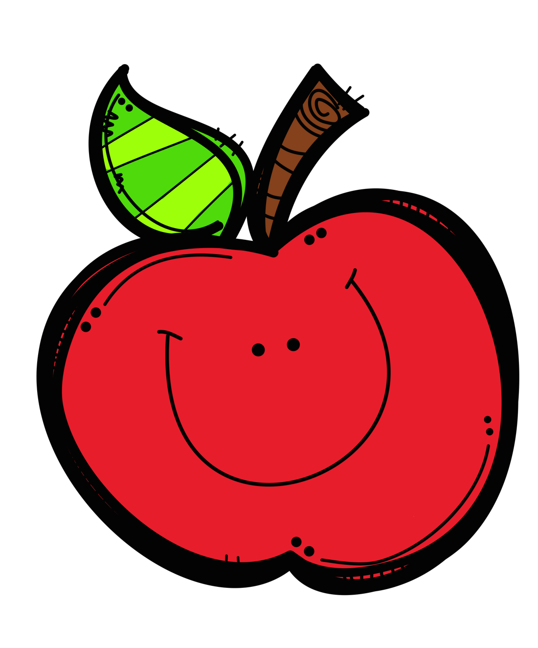 1100x1324 Cute Apple Clip Art Free Clipart Images 2 2