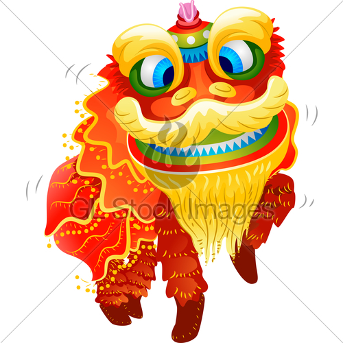 500x500 Chinese New Year Lion Dance Costume Gl Stock Images
