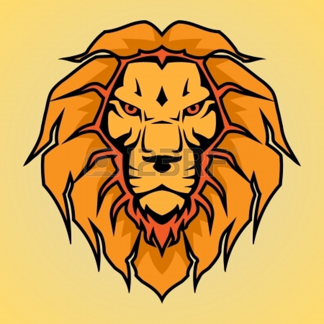 1350x1350 Lion Head Clip Art