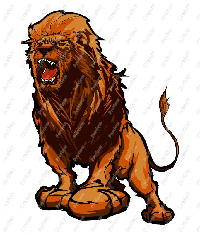 683x800 Male Lion Character Clip Art