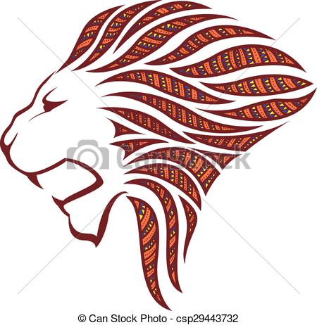 450x462 Lion Head Silhouette On White Background