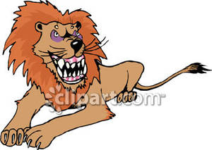 300x213 Scary Lion With Sharp Teeth