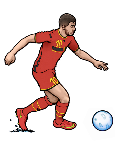 450x612 451 Illustration Of Belgium And Chelsea Fc Football Player