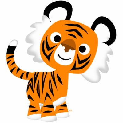 400x400 Cute Tiger Clip Art Cute Inquisitive Cartoon Tiger