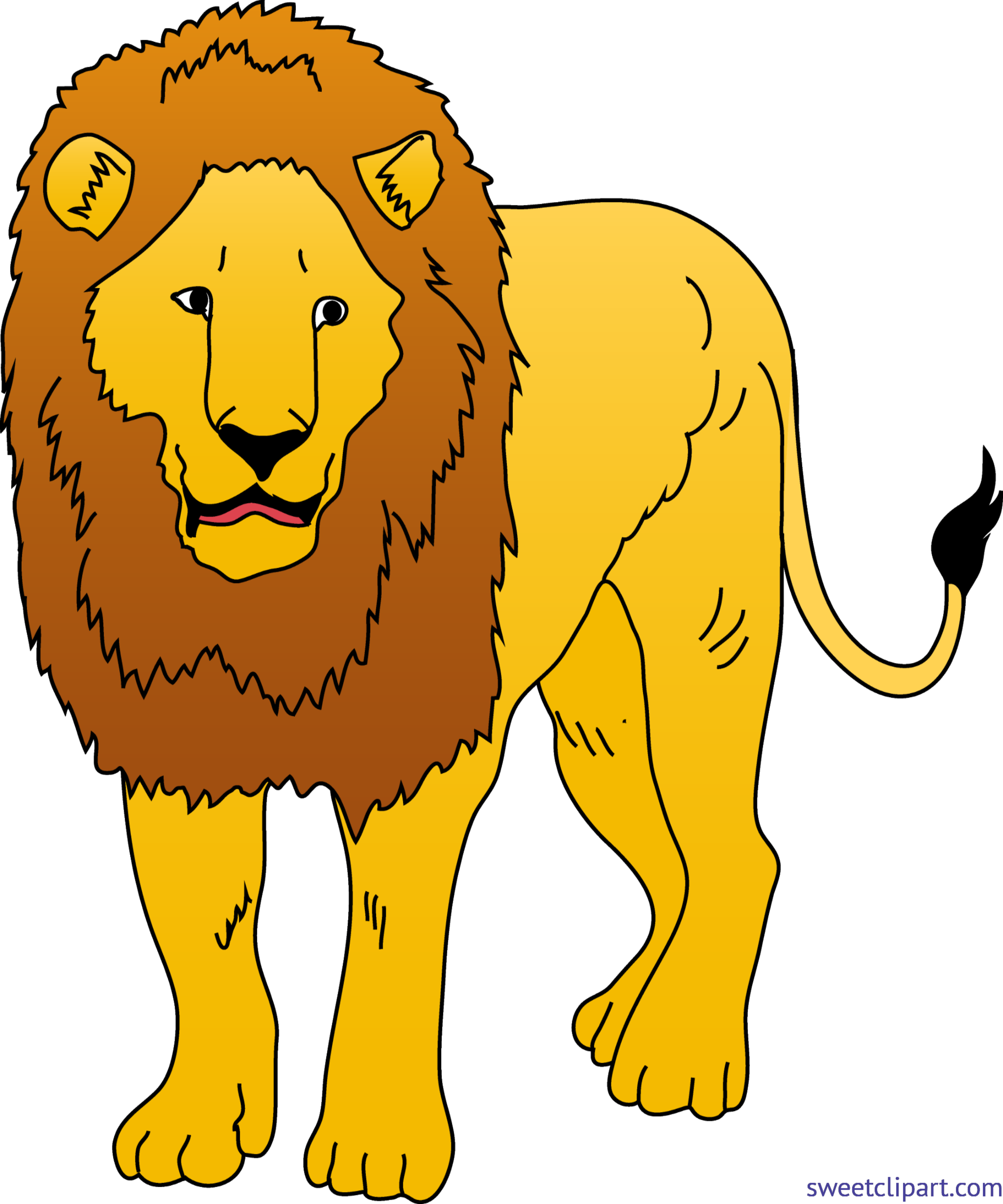 4464x5359 Lion Illustration Clip Art
