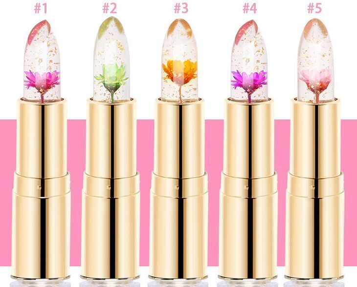 730x588 Magic Elegant Flower Jelly Lipstick Long Lasting Lip Gloss