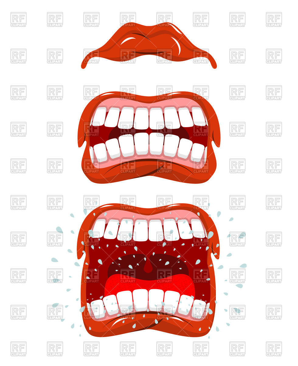980x1200 Angry Lips Emotions Royalty Free Vector Clip Art Image