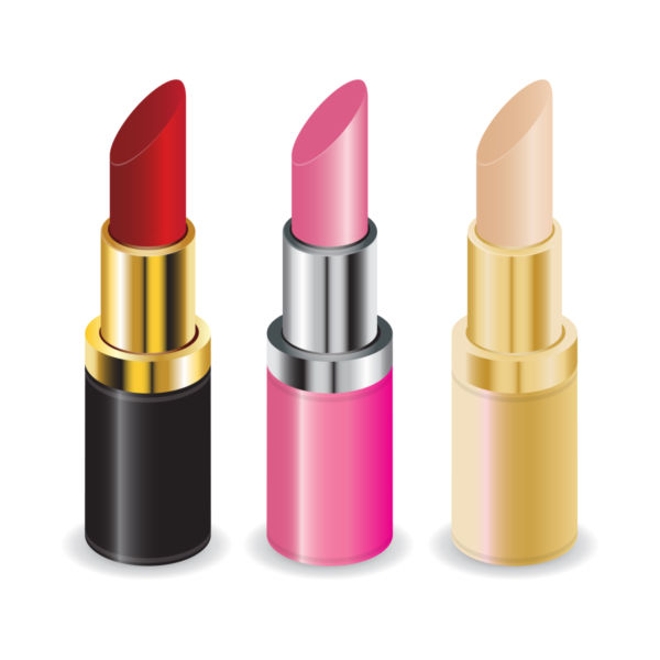 600x600 Clip Art Of Three Colorful Lipstick