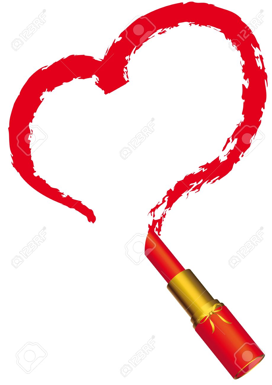919x1300 Lipstick Clipart Heart