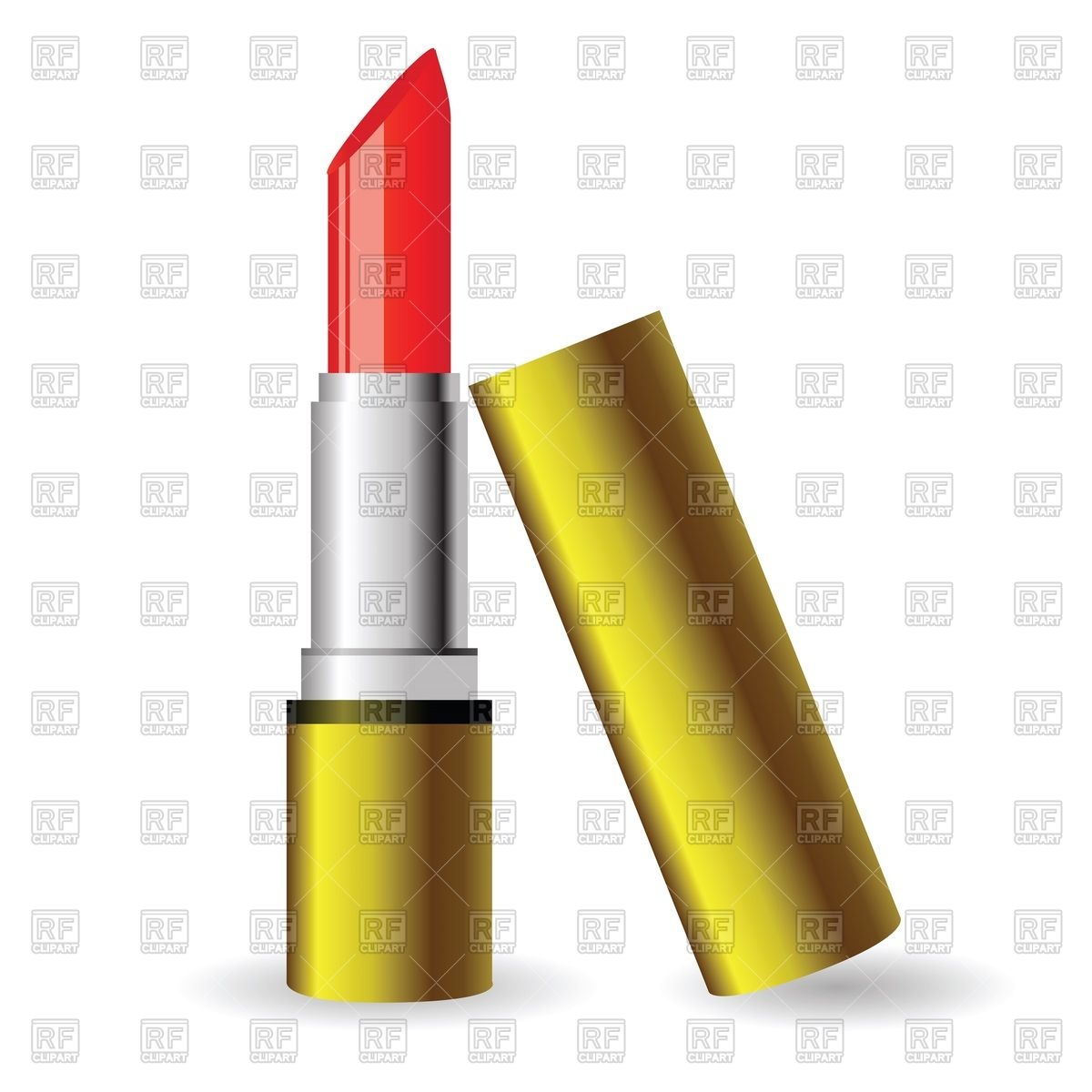 1200x1200 Open Red Lipstick Royalty Free Vector Clip Art Image
