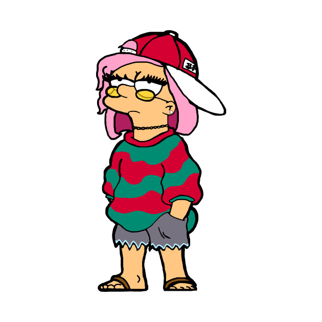 630x630 Grunge Lisa Simpson Pink Hair Red Amp Green Sweater